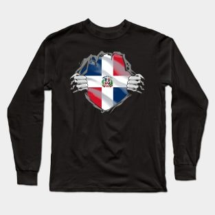 Proud Dominicana Flag, Republica dominicana gift heritage, Dominican girl Boy Friend dominicano Long Sleeve T-Shirt